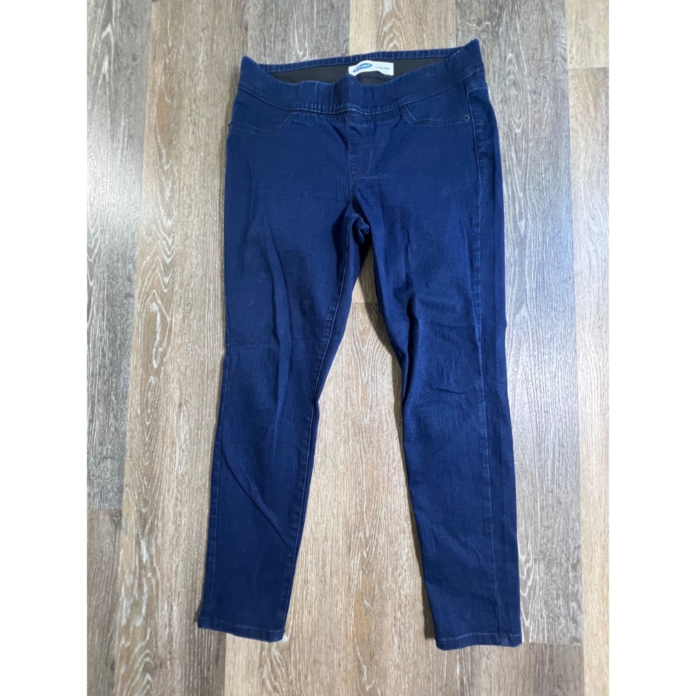 Old Navy Super Skinny Jeggings Womens 10 Petite Blue Dark Wash Pull On Stretch